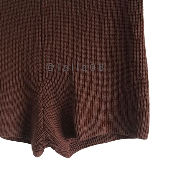 Reformation Brown Fiore Cardigan And Short Set New - Picture 9 of 13